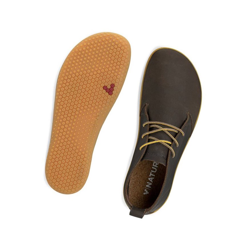 Tenis Lifestyle Vivobarefoot Gobi II Wild Hide Hombre Marrom Oscuro | 685137GCJ