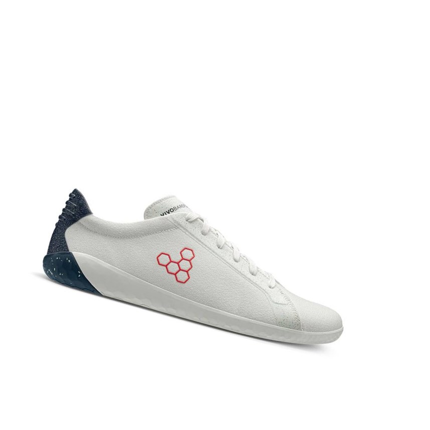 Tenis Para Correr Vivobarefoot Geo Court Eco Hombre Blancos Azules Rojos | 268745BIN