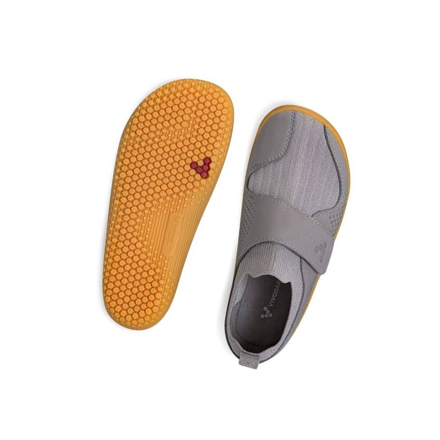 Tenis Para Correr Vivobarefoot Primus Knit II Niños Grises | 937160TVN