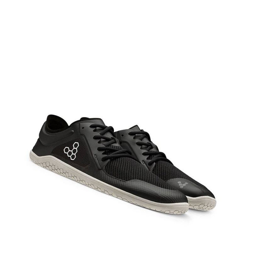 Tenis Para Correr Vivobarefoot Primus Lite II Bio Hombre Negros Blancos | 179605CGK