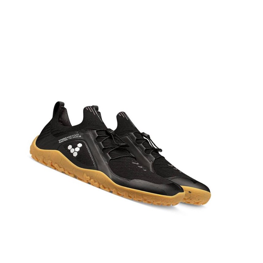 Tenis Para Correr Vivobarefoot Primus Trail Knit Firm Ground Mujer Negros | 345817HFT