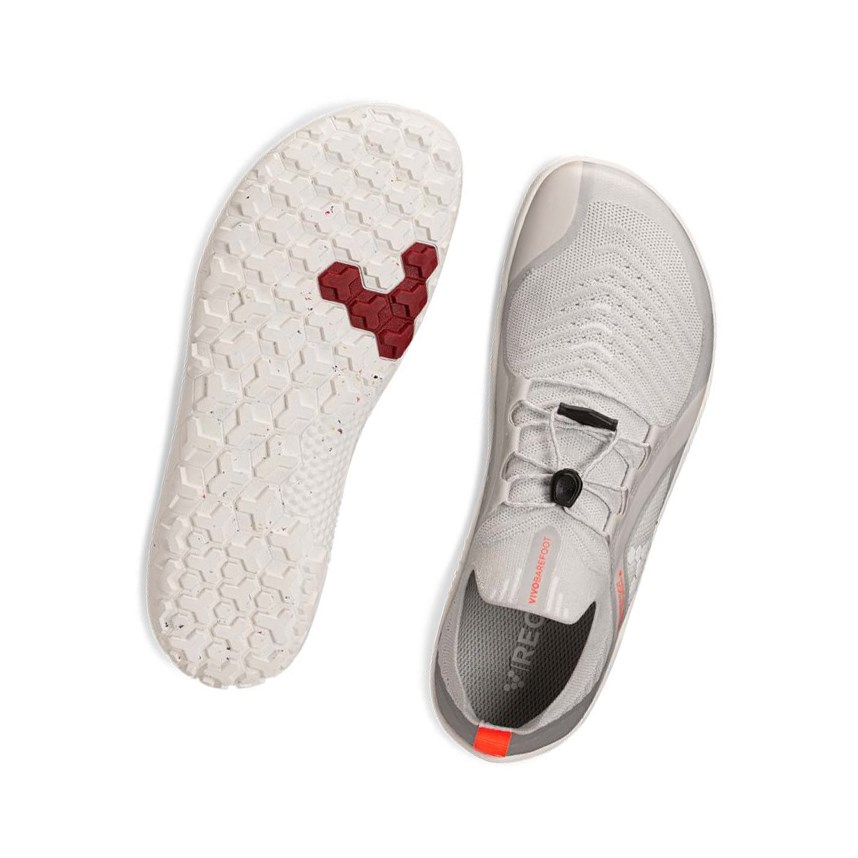 Tenis Para Correr Vivobarefoot Primus Trail Knit Firm Ground Mujer Grises | 429738MFC