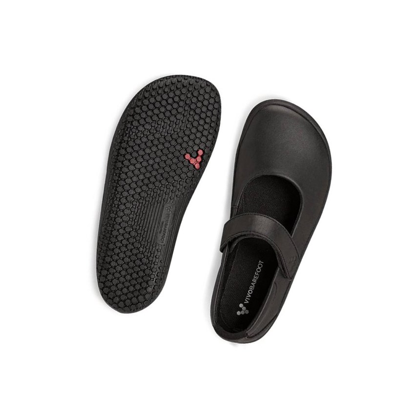 Tenis Para Correr Vivobarefoot Wyn School II Niños Negros | 653972ZVL