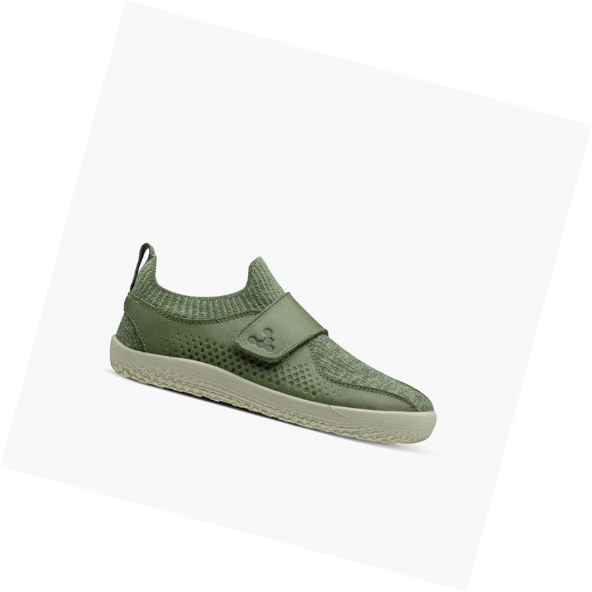 Tenis Vivobarefoot Primus Knit Lana Niños Verdes | 631450FLE