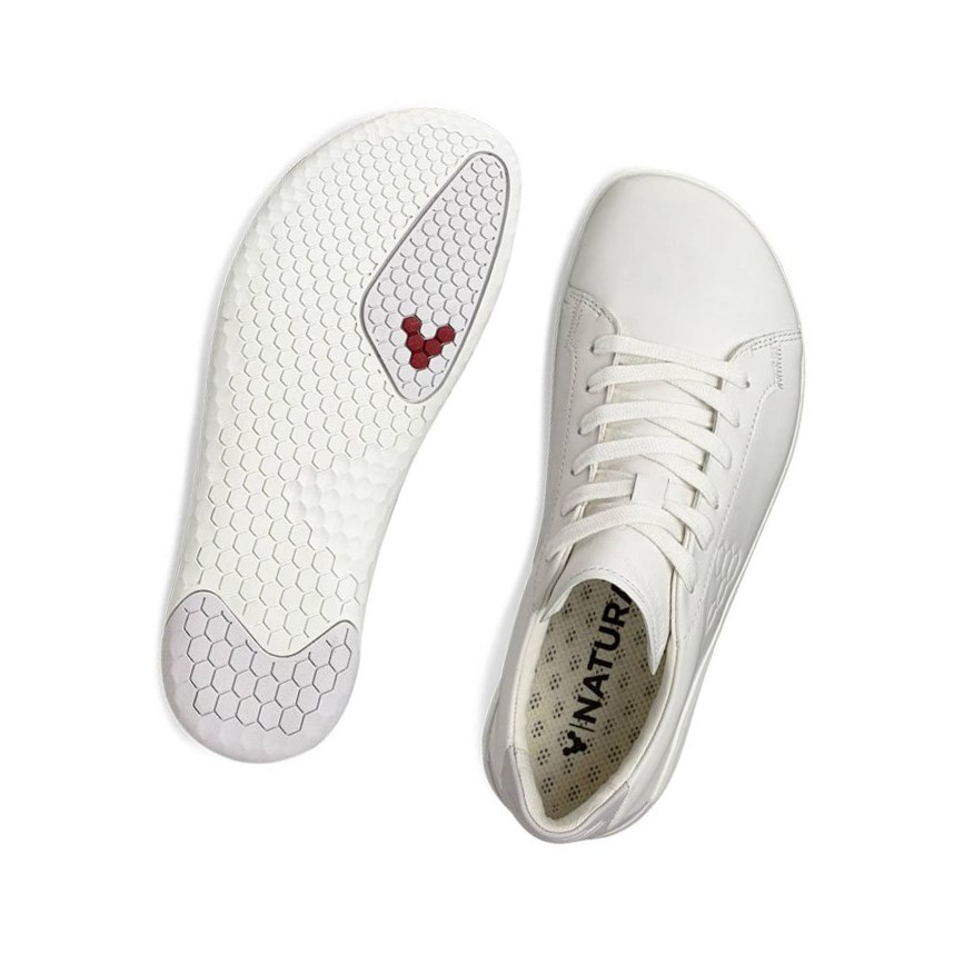 Zapatos Casuales Vivobarefoot Geo Court Hombre Blancos | 538016KUZ