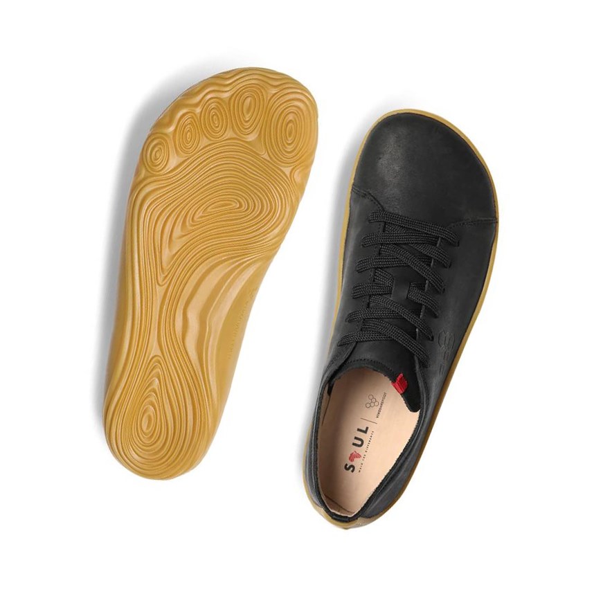 Zapatos con Cordones Vivobarefoot Addis Soul of Africa Mujer Negros | 238710MOQ