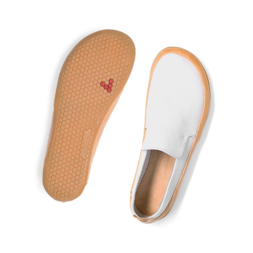 Zapatos de Vestir Vivobarefoot Opanka Mujer Blancos Beige | 194675AUW