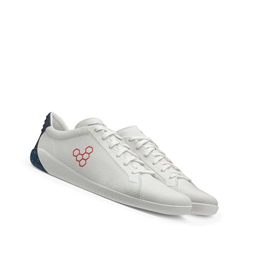 Tenis Para Correr Vivobarefoot Geo Court Eco Mujer Blancos Azules Rojos | 506429FVM